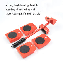 Load image into Gallery viewer, CY-0102 5 in 1 Household Moving Bed Heavy Object Moving Pulley Furniture Shifter Multifunctional Carrier, Red (150KG), Yellow (300KG), Silver (500KG), Red Black Pry Bar (150KG), Tank (100KG), Cartoon (100KG)