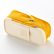 Load image into Gallery viewer, Angoo Cotton And Linen Large Capacity Pencil Stationery Bag, 602 Turmeric / Beige, 589 Shallow Khaki / Beige, 480 Ink Printing, 572 Navy / Beige, 890 Pink, 876 Dark Pink, 883 Gray
