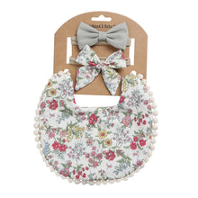 Load image into Gallery viewer, Baby Linen Cotton Printed Double-sided Saliva Towel Headband Set, DP021-1, DP021-2, DP021-3, DP021-4, DP021-5, DP021-6, DP021-7, DP021-13, DP021-9, DP021-10, DP021-11, DP021-12