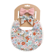 Load image into Gallery viewer, Baby Linen Cotton Printed Double-sided Saliva Towel Headband Set, DP021-1, DP021-2, DP021-3, DP021-4, DP021-5, DP021-6, DP021-7, DP021-13, DP021-9, DP021-10, DP021-11, DP021-12