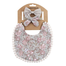 Load image into Gallery viewer, Baby Linen Cotton Printed Double-sided Saliva Towel Headband Set, DP021-1, DP021-2, DP021-3, DP021-4, DP021-5, DP021-6, DP021-7, DP021-13, DP021-9, DP021-10, DP021-11, DP021-12