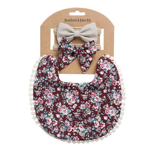 Load image into Gallery viewer, Baby Linen Cotton Printed Double-sided Saliva Towel Headband Set, DP021-1, DP021-2, DP021-3, DP021-4, DP021-5, DP021-6, DP021-7, DP021-13, DP021-9, DP021-10, DP021-11, DP021-12