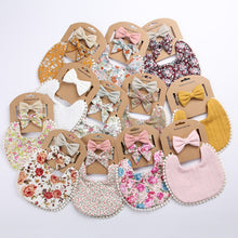 Load image into Gallery viewer, Baby Linen Cotton Printed Double-sided Saliva Towel Headband Set, DP021-1, DP021-2, DP021-3, DP021-4, DP021-5, DP021-6, DP021-7, DP021-13, DP021-9, DP021-10, DP021-11, DP021-12