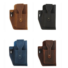 Load image into Gallery viewer, 6543 Men Retro Sports Mobile Phone Belt Bag Waist Bag, Black, Coffee, Brown, Blue