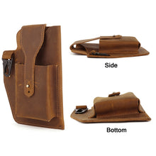 Load image into Gallery viewer, 6543 Men Retro Sports Mobile Phone Belt Bag Waist Bag, Black, Coffee, Brown, Blue