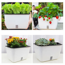 Load image into Gallery viewer, Family Balcony Rectangular Plastic Self-Absorbent Vegetable Growing Pot Flower Pot, Style:, SC01 Extra Large Pot, SC02 Big Pot