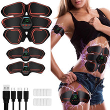 Load image into Gallery viewer, EMS Portable Abdomen Device Electric Abdominal Muscle Stickers with LCD Screen Display