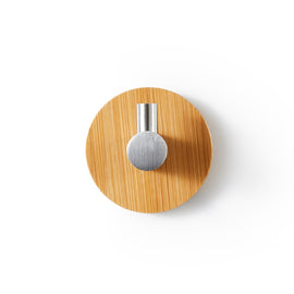 Bamboo Hook Bathroom Kitchen Towel Coat Hook Stainless Steel Door Sticky Hook, Door Sticky Single Hook