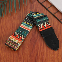 Load image into Gallery viewer, 3 PCS Printed Ukulele Guitar Strap, Length: 85-135cm, National Style, Pink Panda, Yellow and Letter, Cartoon, Black White Gant, Blue Flash, Red Flame