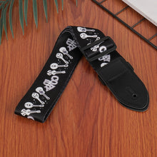 Load image into Gallery viewer, 3 PCS Printed Ukulele Guitar Strap, Length: 85-135cm, National Style, Pink Panda, Yellow and Letter, Cartoon, Black White Gant, Blue Flash, Red Flame