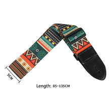 Load image into Gallery viewer, 3 PCS Printed Ukulele Guitar Strap, Length: 85-135cm, National Style, Pink Panda, Yellow and Letter, Cartoon, Black White Gant, Blue Flash, Red Flame