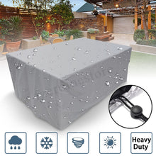Load image into Gallery viewer, Outdoor Garden Tables And Chairs Dustproof And Waterproof Cover, 242x162x100cm, 308x138x89cm, 213x132x74cm, 180x120x74cm, 126x126x74cm, 123x61x72cm, 115x115x70cm, 315 x160x74cm, 230x165x80cm, 210x140x80cm, 210x110x70cm, 205x104x71bm, 170x94x70cm       ...