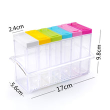 Load image into Gallery viewer, 6 PCS/Set Transparent Spice Seasoning Box Storage Bottle, Seasoning Box Storage Bottle（6 PCS）