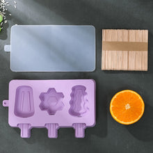 Load image into Gallery viewer, Homemade Children Cute Silicone Cartoon Popsicle Ice Cream Mould, Small Chrysanthemum, Small Sakura, Large Cartoon, Large Geometry, Large Fruit