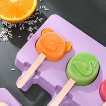 Load image into Gallery viewer, Homemade Children Cute Silicone Cartoon Popsicle Ice Cream Mould, Small Chrysanthemum, Small Sakura, Large Cartoon, Large Geometry, Large Fruit
