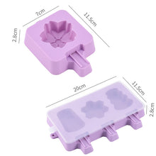 Load image into Gallery viewer, Homemade Children Cute Silicone Cartoon Popsicle Ice Cream Mould, Small Chrysanthemum, Small Sakura, Large Cartoon, Large Geometry, Large Fruit