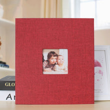 Load image into Gallery viewer, 10 Inch 20 Pages/40P Cloth Photo Album Self-Adhesive DIY Laminated Photo Album, Red, Green, Ginger Yellow, Gray