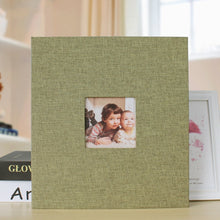Load image into Gallery viewer, 10 Inch 20 Pages/40P Cloth Photo Album Self-Adhesive DIY Laminated Photo Album, Red, Green, Ginger Yellow, Gray