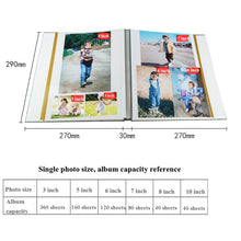 Load image into Gallery viewer, 10 Inch 20 Pages/40P Cloth Photo Album Self-Adhesive DIY Laminated Photo Album, Red, Green, Ginger Yellow, Gray