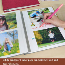 Load image into Gallery viewer, 10 Inch 20 Pages/40P Cloth Photo Album Self-Adhesive DIY Laminated Photo Album, Red, Green, Ginger Yellow, Gray