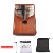 Load image into Gallery viewer, 17-Tone Thumb Piano Kalimba Beginners Introduction Finger Piano, Brown, Brown Kit, Yellow, Yellow Kit, Wooden, Wooden Kit, Black, Black Kit