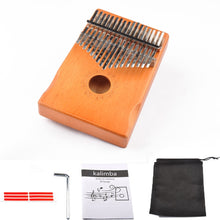 Load image into Gallery viewer, 17-Tone Thumb Piano Kalimba Beginners Introduction Finger Piano, Brown, Brown Kit, Yellow, Yellow Kit, Wooden, Wooden Kit, Black, Black Kit