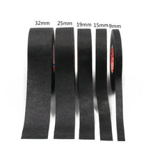 Load image into Gallery viewer, Automotive Wiring Harness Flannel Tape High Temperature Resistant And Waterproof Wire And Cable Insulation Tape, Size: 9mm x 15m, 9mm x 15m, 15mm x 15m, 19mm x 15m, 25mm x 15m, 32mm x 15m, 9mm x 25m, 15mm x 25m, 19mm x 25m, 25mm x 25m
