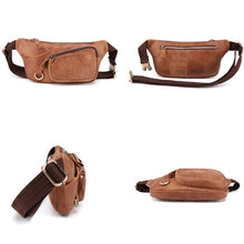 Load image into Gallery viewer, 6467 Men Multifunctional Leather Waist Bag Outdoor Sports Diagonal Chest Bag, 6467