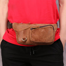 Load image into Gallery viewer, 6467 Men Multifunctional Leather Waist Bag Outdoor Sports Diagonal Chest Bag, 6467