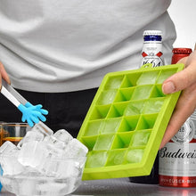 Load image into Gallery viewer, 24 Grids Silicone Ice Cube Tray Molds Square Shape Ice Cube Maker Fruit Popsicle Ice Cream Mold, 24-Grid(Dark blue), 24-Grid(Grass green), 24-Grid(Rose red), 24-Grid(Sky blue), 24-Grid(Light purple)