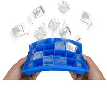 Load image into Gallery viewer, 24 Grids Silicone Ice Cube Tray Molds Square Shape Ice Cube Maker Fruit Popsicle Ice Cream Mold, 24-Grid(Dark blue), 24-Grid(Grass green), 24-Grid(Rose red), 24-Grid(Sky blue), 24-Grid(Light purple)