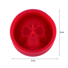 Load image into Gallery viewer, Kitchen Ice Box Food Grade Silicone Skull Ice Lattice Creative Whiskey Ice Ball Ice Mould, Cat Paw Shape(Red), Skull Shape(Blue), Skull ShapeGreen), Skull Shape(Orange)