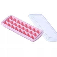Load image into Gallery viewer, Creative 24 Grid Silicone Ice Tray Home Large Ice Cube Mold Ice Box with Lid, Light Pink, Sky Blue, Mint Green