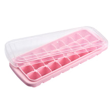 Load image into Gallery viewer, Creative 24 Grid Silicone Ice Tray Home Large Ice Cube Mold Ice Box with Lid, Light Pink, Sky Blue, Mint Green