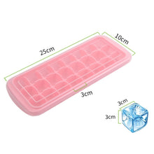 Load image into Gallery viewer, Creative 24 Grid Silicone Ice Tray Home Large Ice Cube Mold Ice Box with Lid, Light Pink, Sky Blue, Mint Green