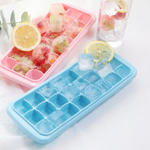 Load image into Gallery viewer, Creative 24 Grid Silicone Ice Tray Home Large Ice Cube Mold Ice Box with Lid, Light Pink, Sky Blue, Mint Green