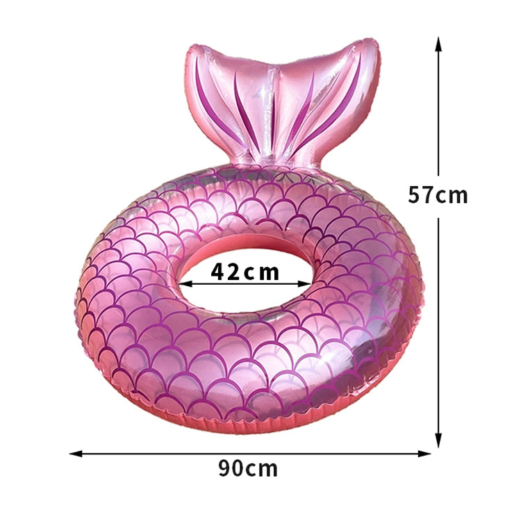 Adult Thickened Backrest Swimming Ring Mermaid Swim Ring