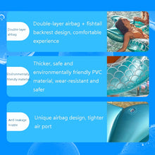 Load image into Gallery viewer, Adult Thickened Backrest Swimming Ring Mermaid Swim Ring