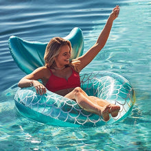 Load image into Gallery viewer, Adult Thickened Backrest Swimming Ring Mermaid Swim Ring