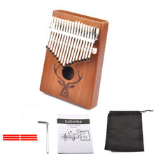 Load image into Gallery viewer, 17-Tone Beginner Finger Piano Deer Head Kalimba Thumb Piano