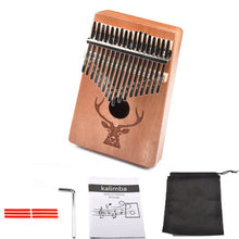 Load image into Gallery viewer, 17-Tone Beginner Finger Piano Deer Head Kalimba Thumb Piano