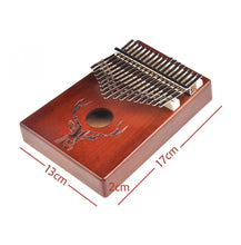 Load image into Gallery viewer, 17-Tone Beginner Finger Piano Deer Head Kalimba Thumb Piano
