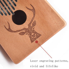 Load image into Gallery viewer, 17-Tone Beginner Finger Piano Deer Head Kalimba Thumb Piano