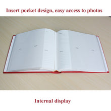 Load image into Gallery viewer, 6 Inch 200 Sheets Flannel Retro Photo Album Interstitial Photo Storage Book, Red, Green, White, Orange