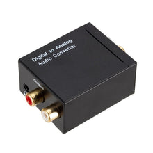 Load image into Gallery viewer, KYHD48 Digital Coaxial Optical Fiber Signal To 3.5mm Analog Audio Output Converter, US Plug, Spdif to 2RCA+3.5mm
