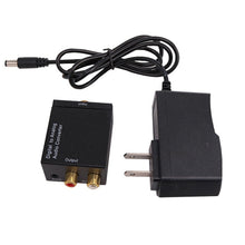 Load image into Gallery viewer, KYHD48 Digital Coaxial Optical Fiber Signal To 3.5mm Analog Audio Output Converter, US Plug, Spdif to 2RCA+3.5mm