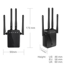 Load image into Gallery viewer, M-95B 300M Repeater WiFi Booster Wireless Signal Expansion Amplifier, Black - US Plug, Black - EU Plug, Black - UK Plug, White - US Plug, White - EU Plug, White - UK Plug