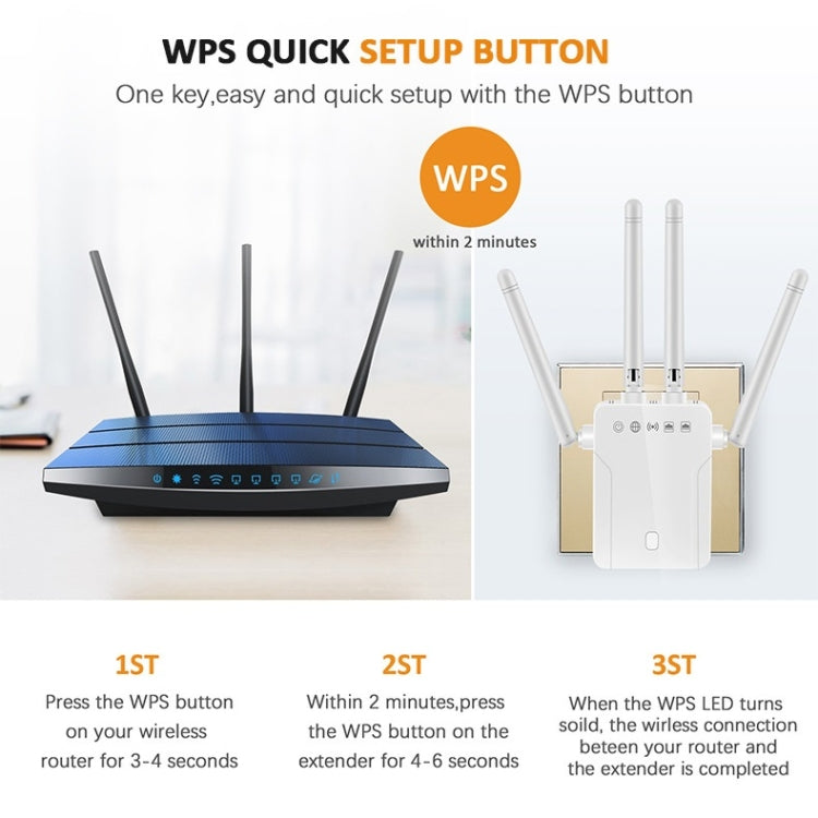 M-95B 300M Repeater WiFi Booster Wireless Signal Expansion Amplifier, Black - US Plug, Black - EU Plug, Black - UK Plug, White - US Plug, White - EU Plug, White - UK Plug