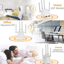 Load image into Gallery viewer, M-95B 300M Repeater WiFi Booster Wireless Signal Expansion Amplifier, Black - US Plug, Black - EU Plug, Black - UK Plug, White - US Plug, White - EU Plug, White - UK Plug
