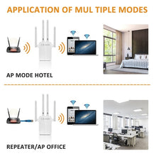 Load image into Gallery viewer, M-95B 300M Repeater WiFi Booster Wireless Signal Expansion Amplifier, Black - US Plug, Black - EU Plug, Black - UK Plug, White - US Plug, White - EU Plug, White - UK Plug